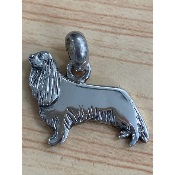 .925 Cavalier King Charles Sterling Silver Jewelry Charm - Picture 1 of 4